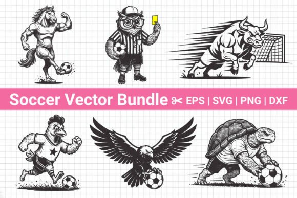 Funny Sports SVG Graphics: Soccer Animal Shirt