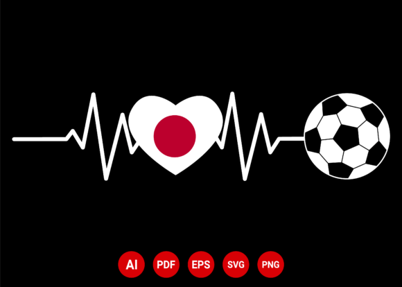 Japan Flag Football Soccer Heartbeat: T-Shirt Graphics Review