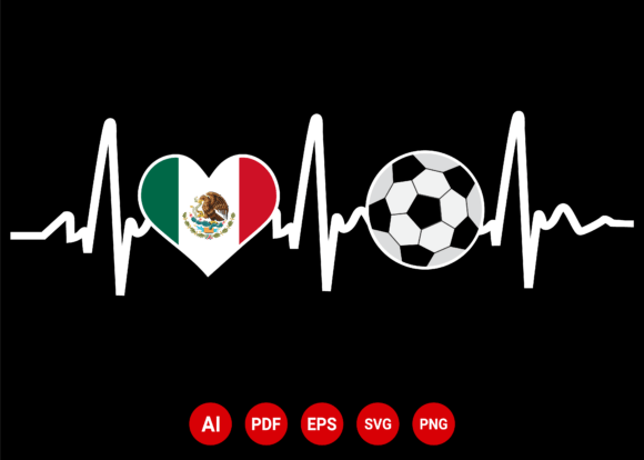 Mexico Flag Football Soccer Heartbeat – A Design Review