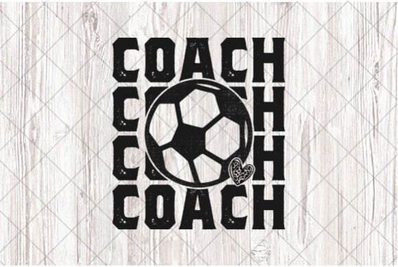 Soccer Coach Sublimation PNG: Stacked Graphics for T-Shirt Designs