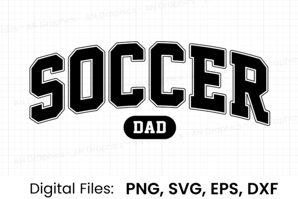 Soccer Dad Retro Varsity SVG for T-Shirt Designs & Graphics