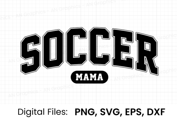 Soccer Mama Retro Varsity SVG Graphics for T‑Shirt Designs