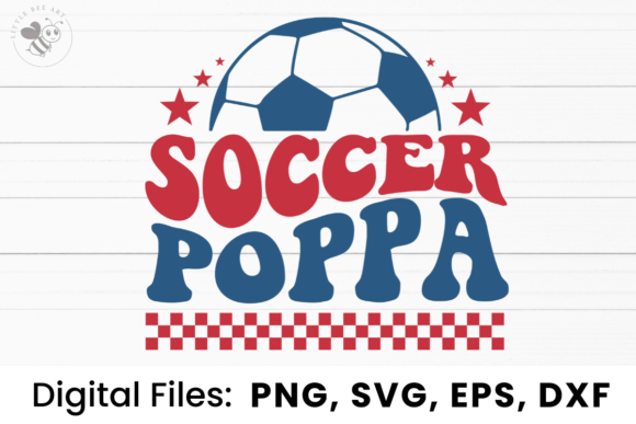 Soccer Poppa Wavy SVG for T-Shirt Designs and Graphics