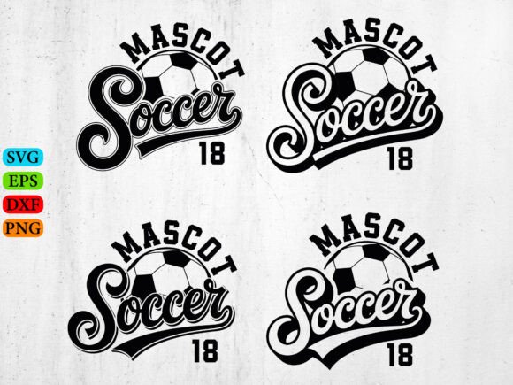 Soccer Team Mascot SVG Graphics for T-Shirt Designs